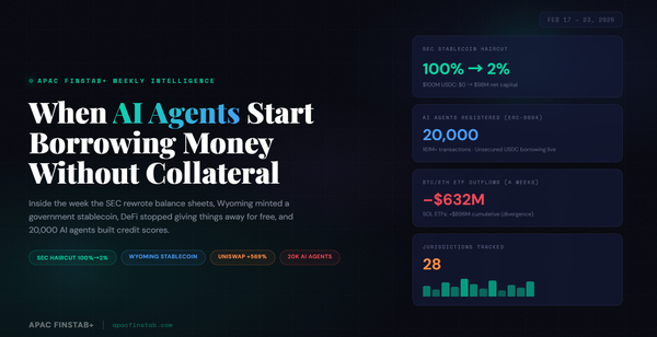 When AI Agents Start Borrowing Money Without Collateral: Inside the Week That Rewrote Crypto's Rules — From Wyoming's Tax-Backed Stablecoin to Uniswap's $569% Revenue Explosion